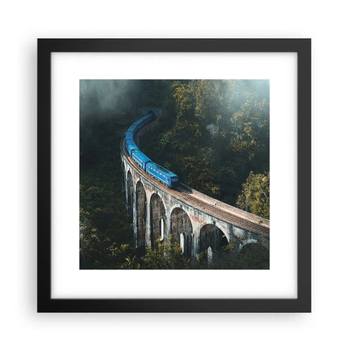 Poster în ramă neagră - Cu trenul spre natură - 30x30 cm