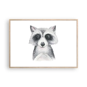 Poster în ramă de stejar deschis - Un moment pentru emoții - 100x70 cm