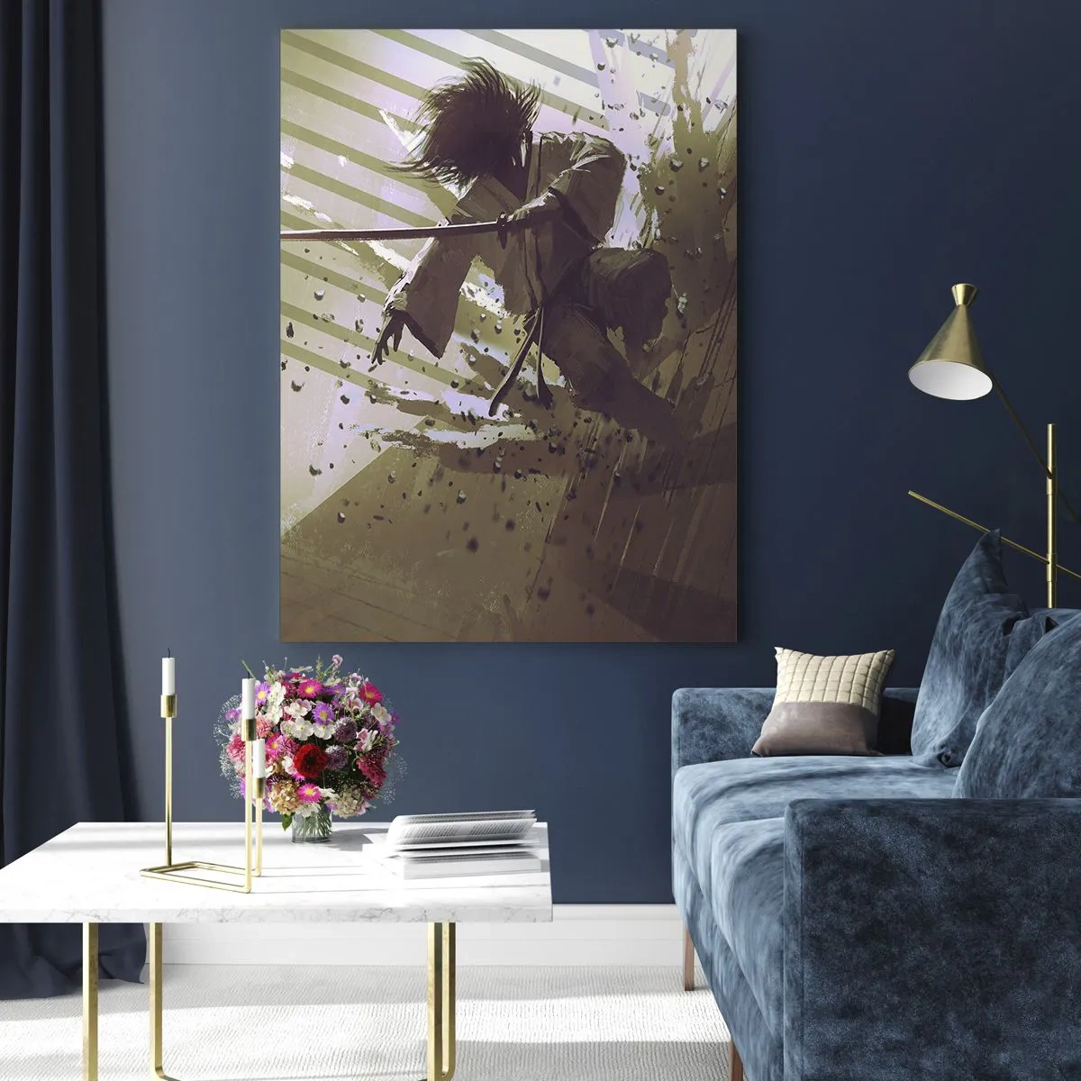 Tablou pe sticlă - Și tu poți fi samurai - 80x120 cm