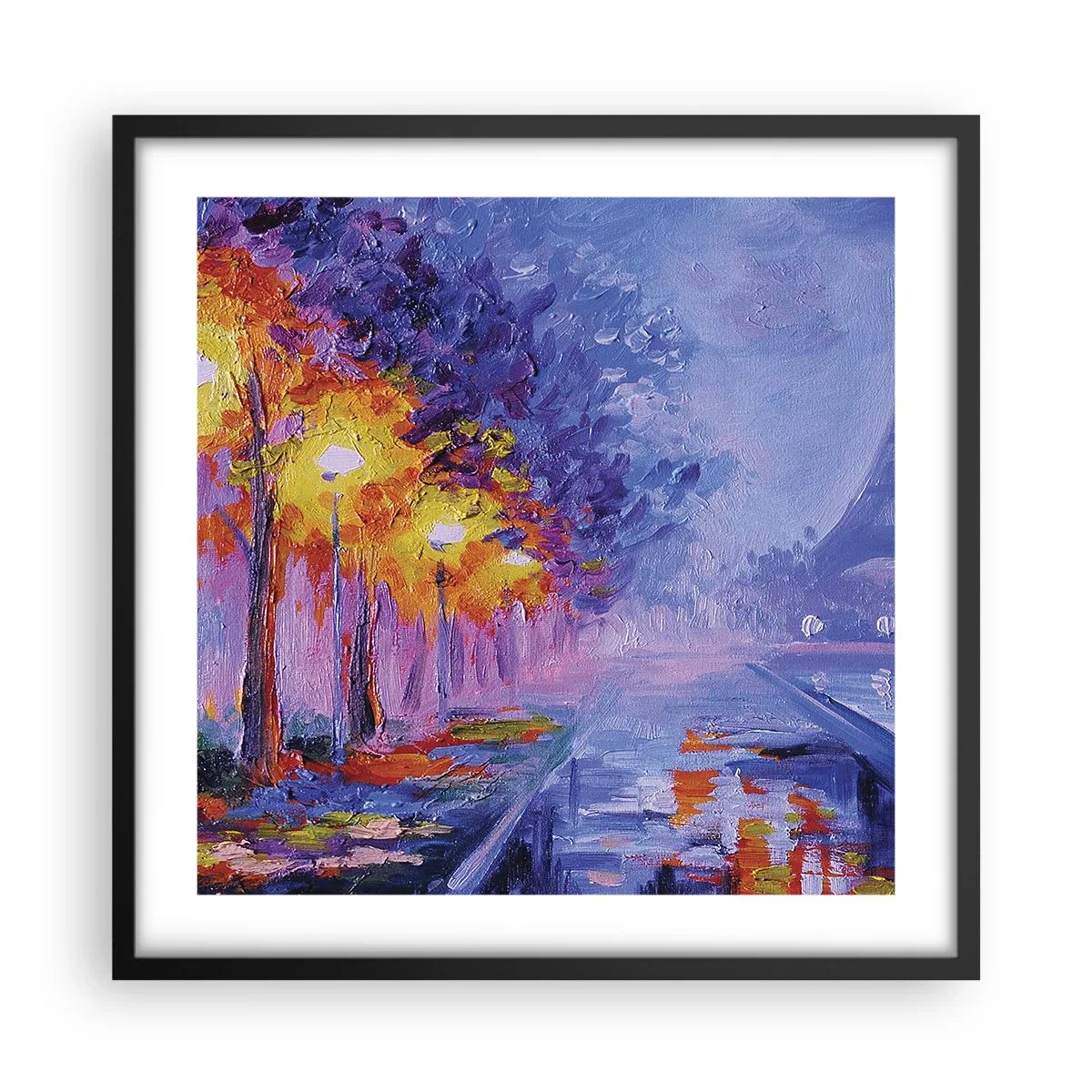 Poster în ramă neagră - O plimbare de vis - 50x50 cm