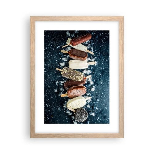 Poster în ramă de stejar deschis - Gustul unei veri fierbinți - 30x40 cm