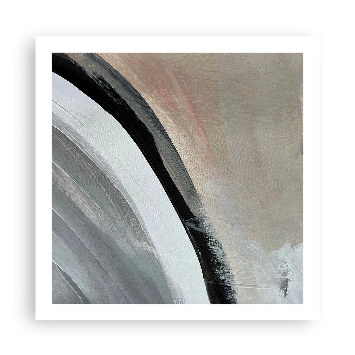 Poster - Compoziție: arc de negru și gri - 60x60 cm