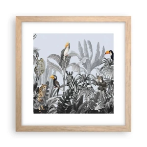 Poster în ramă de stejar deschis - O fabulă africană - 30x30 cm