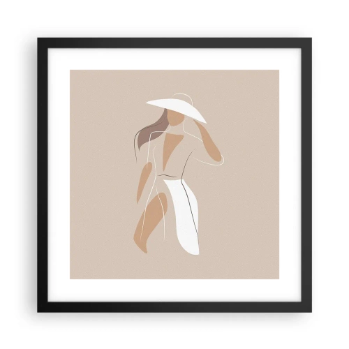 Poster în ramă neagră - Moda este distractivă - 40x40 cm