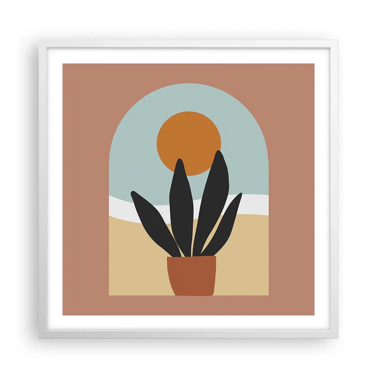 Poster în ramă albă - Bucurii mici - 60x60 cm