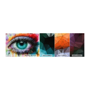 Mostră tapet autocolant Deluxe Sticker - Strălucire cristalină a ochilor - Abstracția, Ochi, Grafică - 100x30 cm