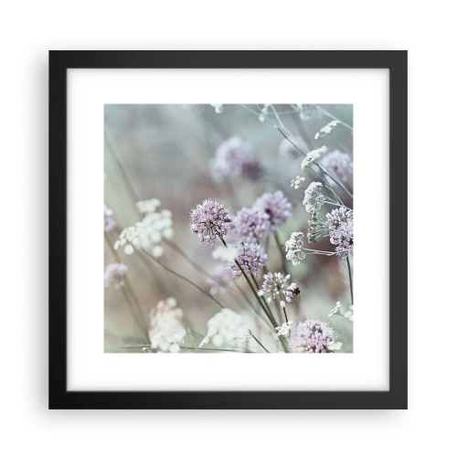 Poster în ramă neagră - Ierburi dulci filigranate - 30x30 cm
