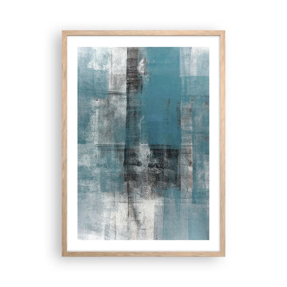 Poster în ramă de stejar deschis - Apă și aer - 50x70 cm