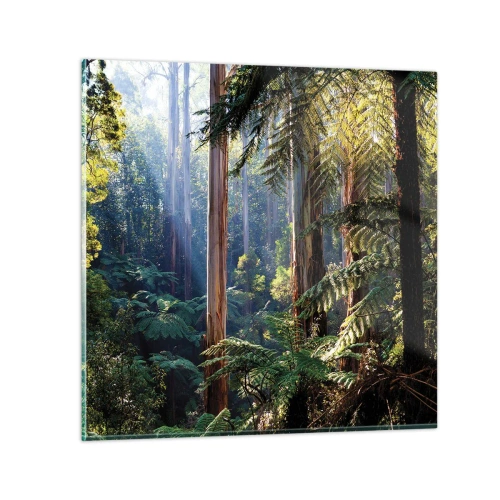 Tablou pe sticlă - O poveste din pădure - 60x60 cm