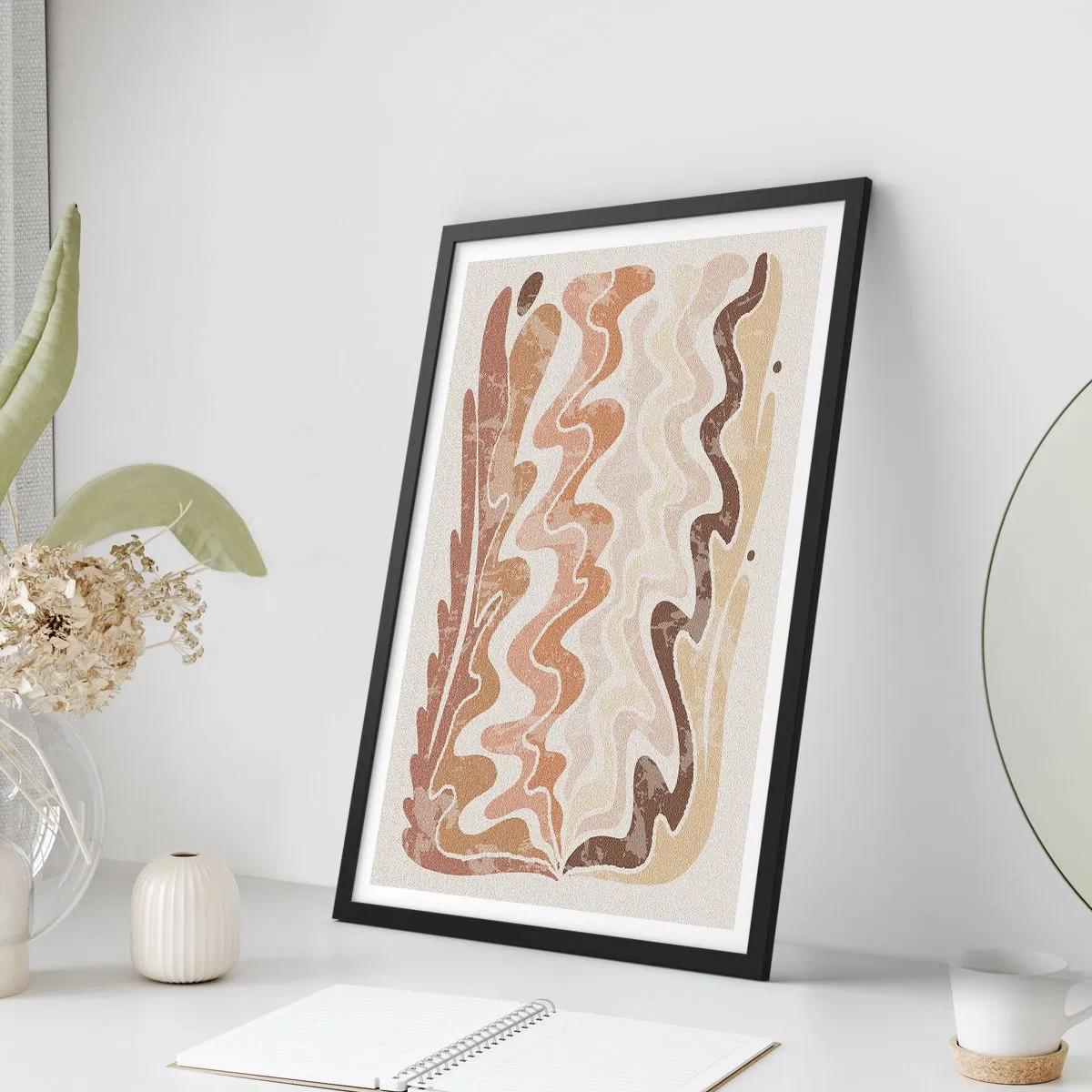 Poster în ramă neagră - Energie bună - emoții bune - 30x40 cm