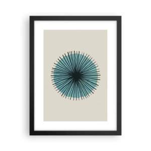 Poster în ramă neagră - Radiant pe albastru - 30x40 cm