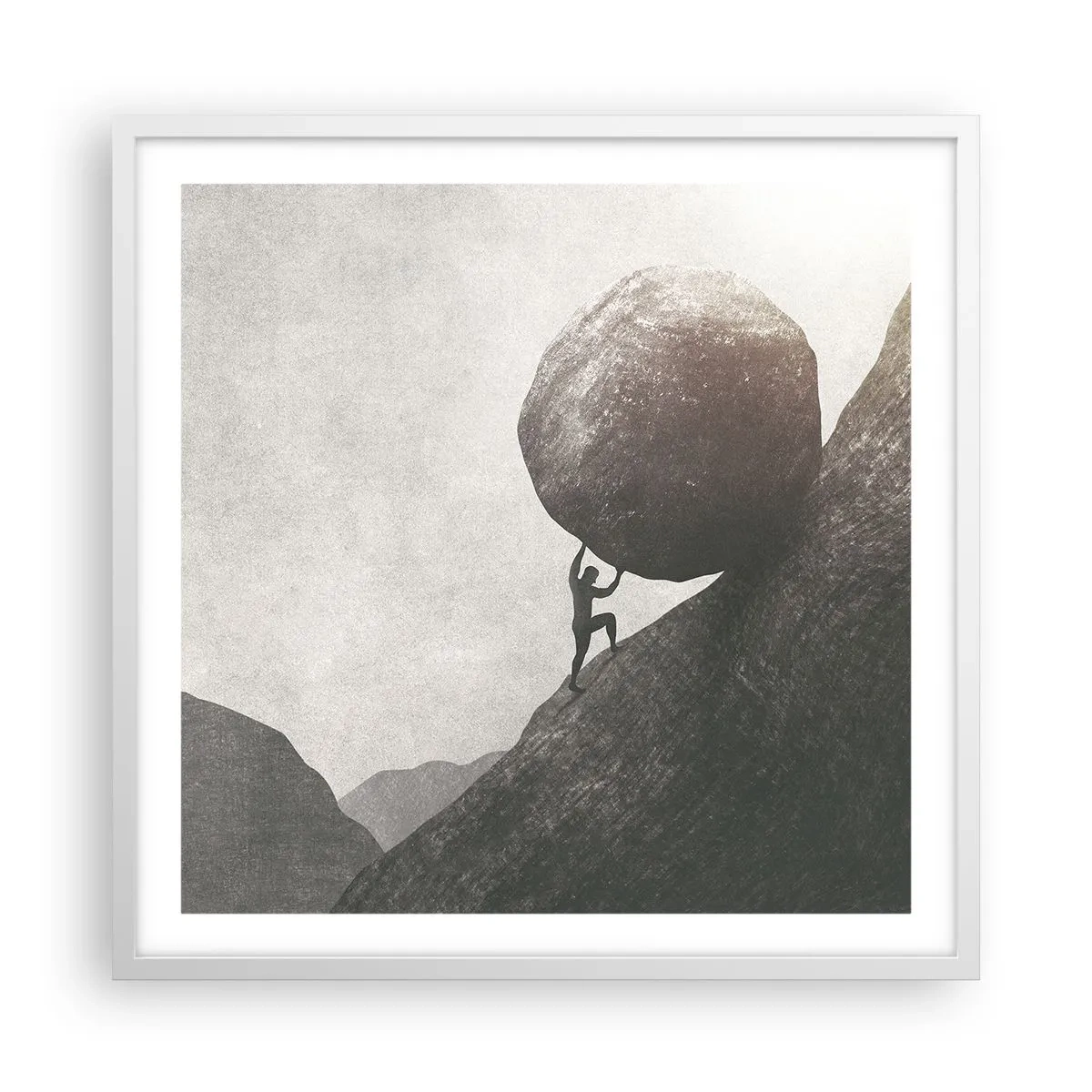 Poster în ramă albă - Cred, în ciuda așteptărilor - 60x60 cm