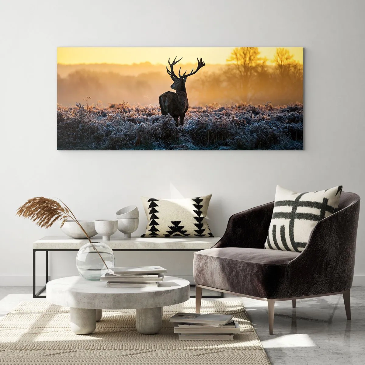 Tablou pe sticlă - Încoronat pe domeniul său - 90x30 cm