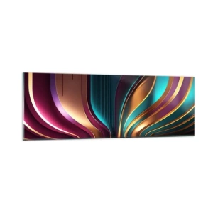 Tablou pe sticlă - Arhitectură de lumină - 90x30 cm