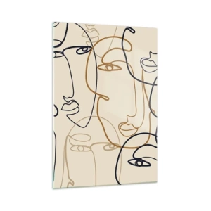 Tablou pe sticlă - Portret multiplicat - 50x70 cm