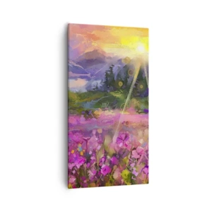 Tablou pe pânză - Într-o vale sub protecția soarelui - 55x100 cm