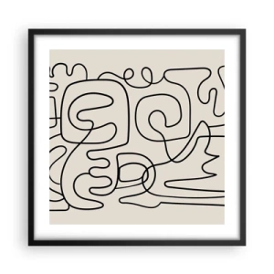 Poster în ramă neagră - Pe traseu - 50x50 cm