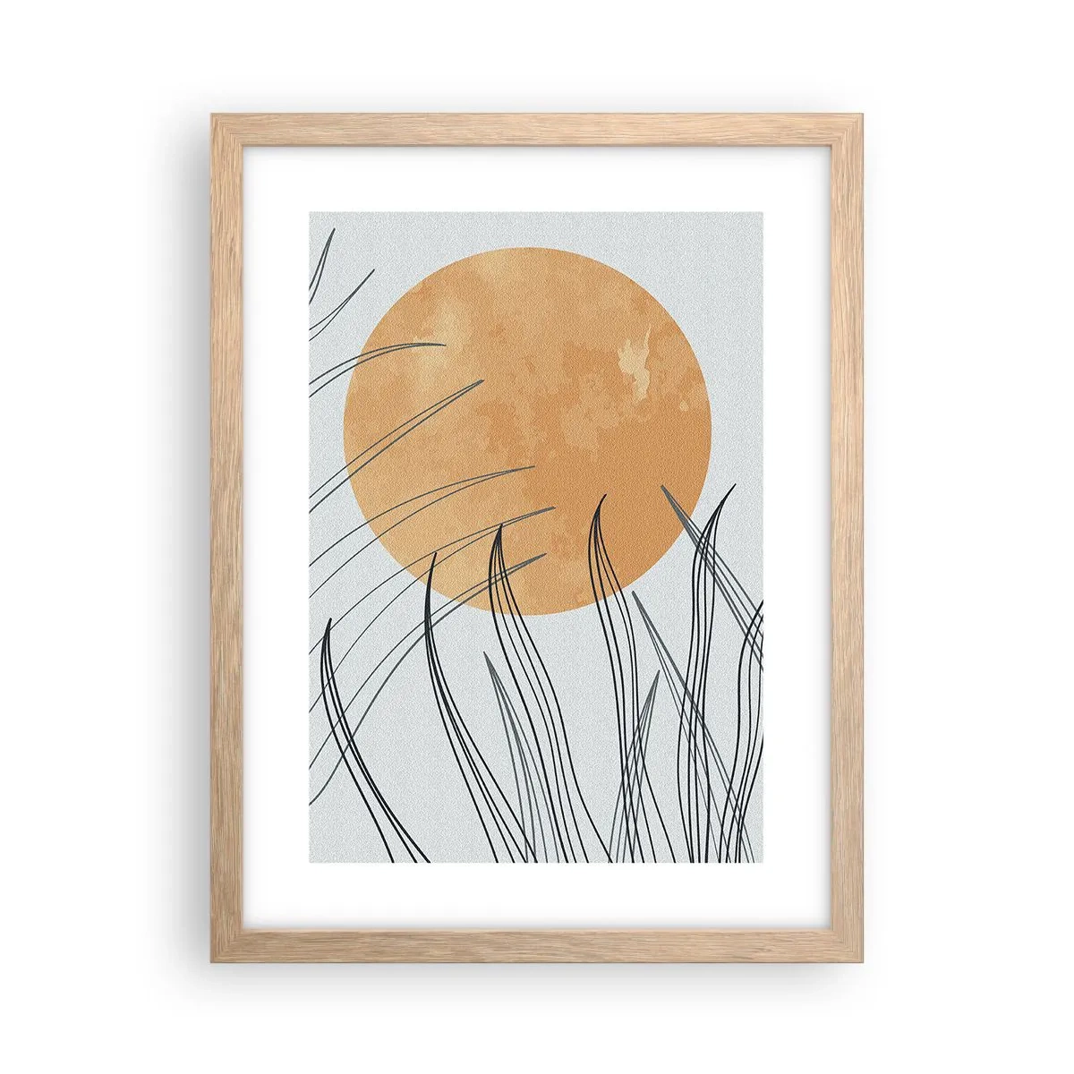 Poster în ramă de stejar deschis - Întotdeauna spre soare - 30x40 cm