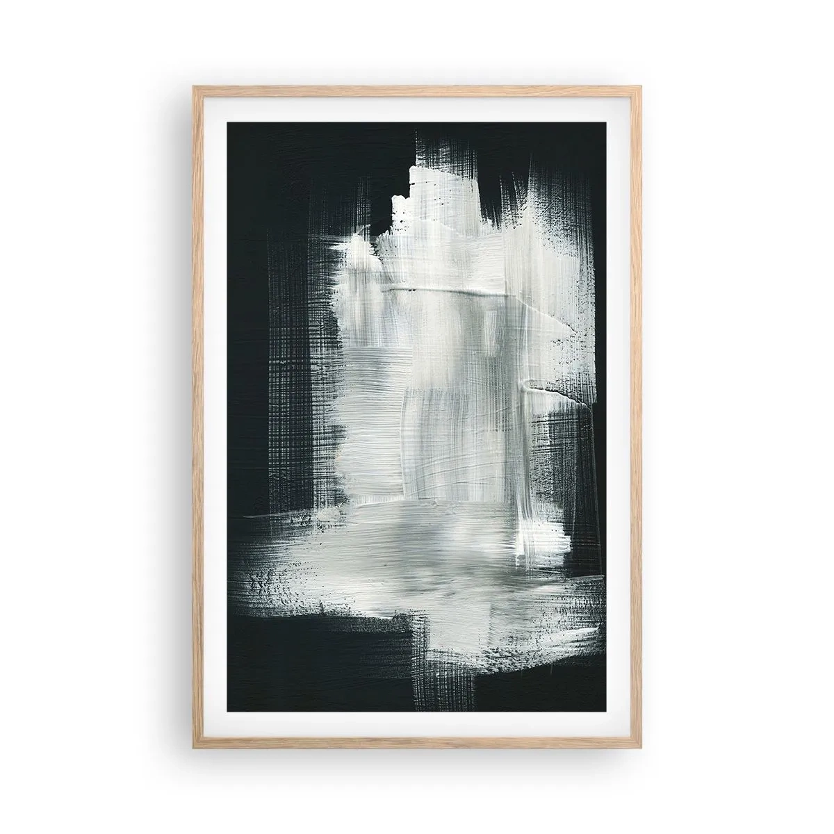 Poster în ramă de stejar deschis - Țesut vertical și orizontal - 61x91 cm