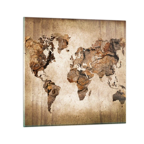 Tablou pe sticlă - Descoperirea lumii - 60x60 cm