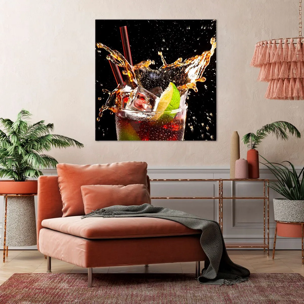 Tablou pe pânză - Bucurie și energie colorată - 60x60 cm