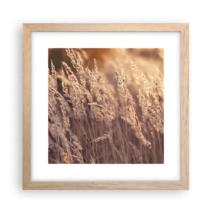 Poster în ramă de stejar deschis - Gata să întâmpine toamna - 30x30 cm