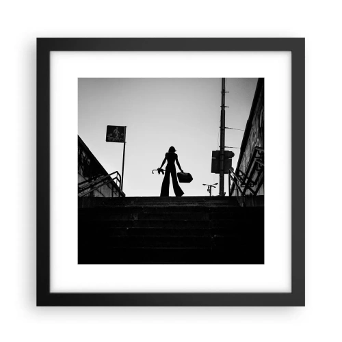 Poster în ramă neagră - Rătăcire urbană - 30x30 cm