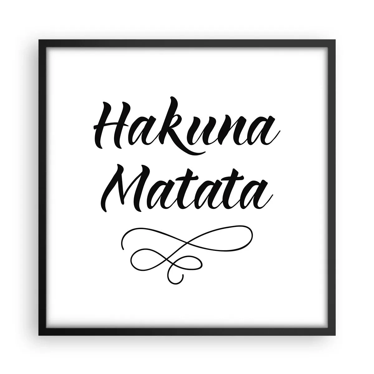 Poster în ramă neagră - Cel mai bun sfat - 50x50 cm