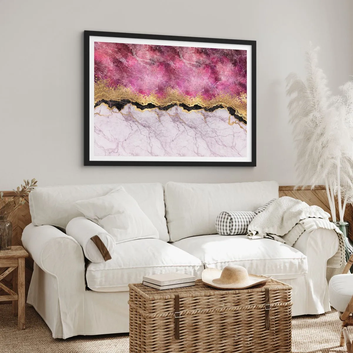 Poster în ramă neagră - La graniță - 40x30 cm