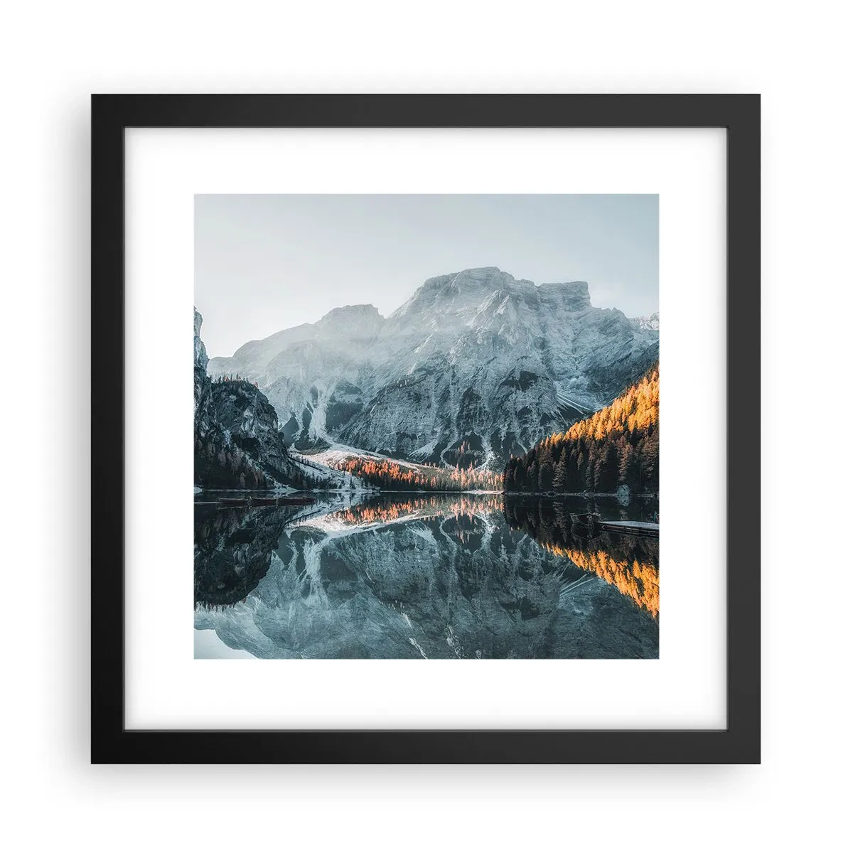 Poster în ramă neagră - Peisaj în oglindă - 30x30 cm