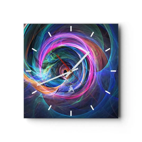 Ceas de perete - Ceas pe sticlă - Unde mă vei duce? - 30x30 cm