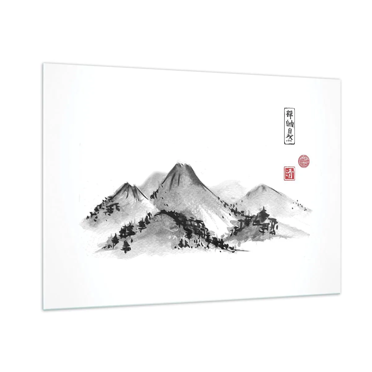 Tablou pe sticlă - Dincolo de dealuri - 100x70 cm