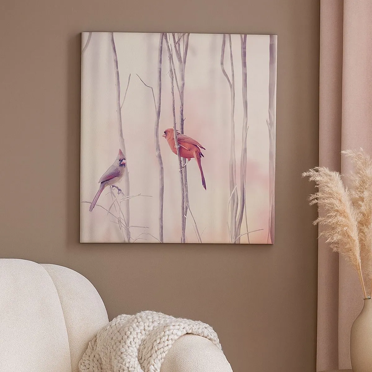 Tablou pe pânză - O poveste din Pădurea Roz - 30x30 cm