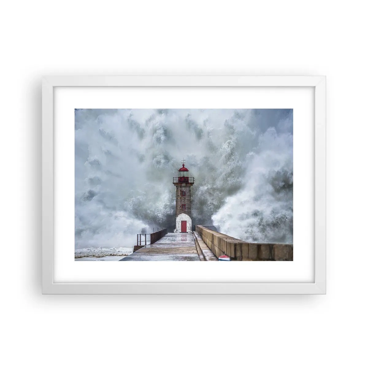 Poster în ramă albă - Zgomotul apelor, sunetul vântului - 40x30 cm