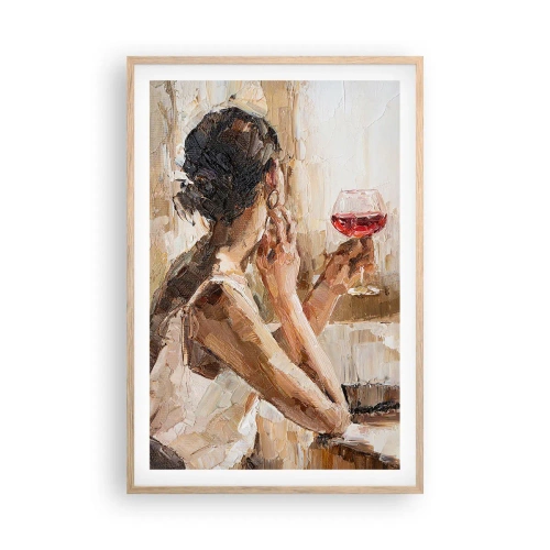 Poster în ramă de stejar deschis - Gustul unui moment bun - 61x91 cm