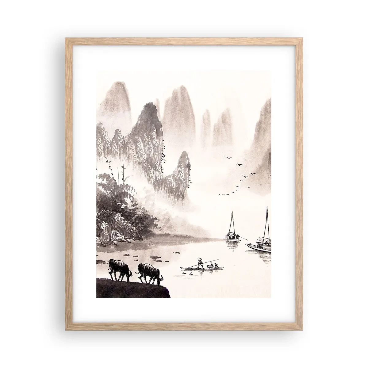 Poster în ramă de stejar deschis - Viața exotică de zi cu zi a Estului - 40x50 cm