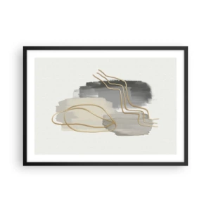 Poster în ramă neagră - Persistență și mișcare - 70x50 cm