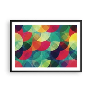 Poster în ramă neagră - Să intrăm în curcubeu - 70x50 cm
