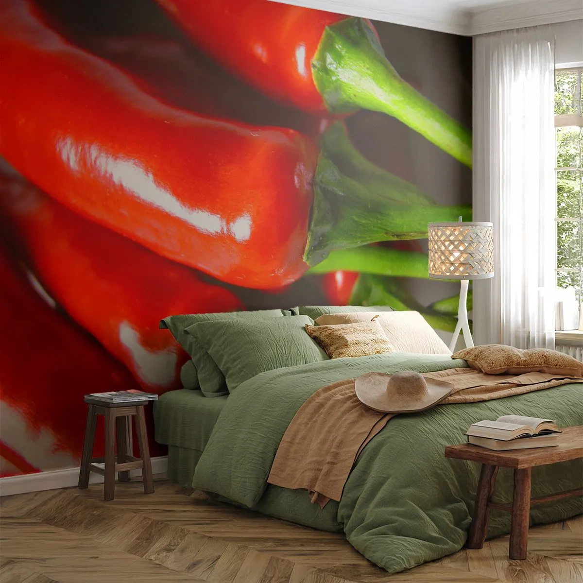Tapet Premium Canvas - Suculent, strălucitor, neted - Gastronomie, Piper, Legume - 250x175 cm