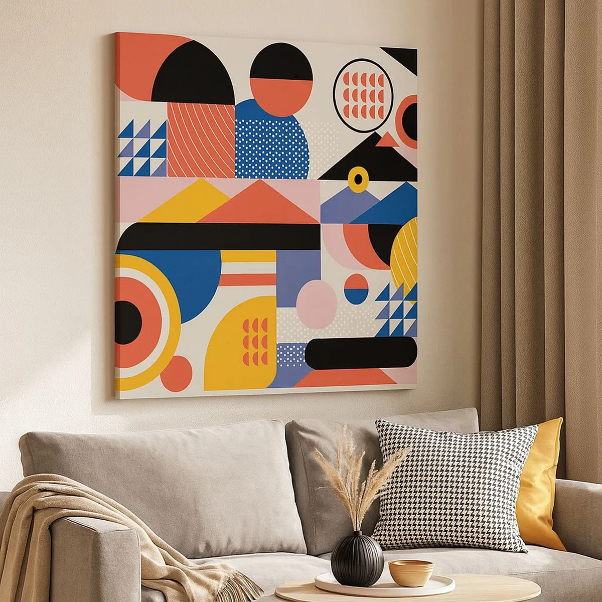 Tablou pe pânză - Compoziție: joacă-te - 30x30 cm