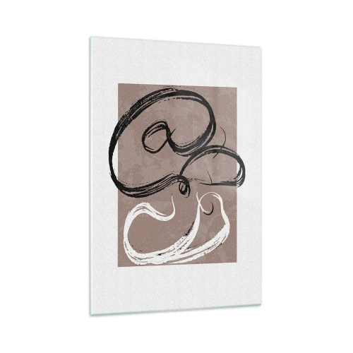 Tablou pe sticlă - Compoziția - căutarea plenitudinii - 70x100 cm