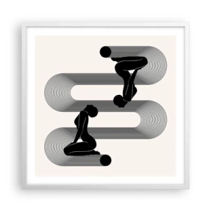 Poster în ramă albă - Simetrie senzuală - 60x60 cm