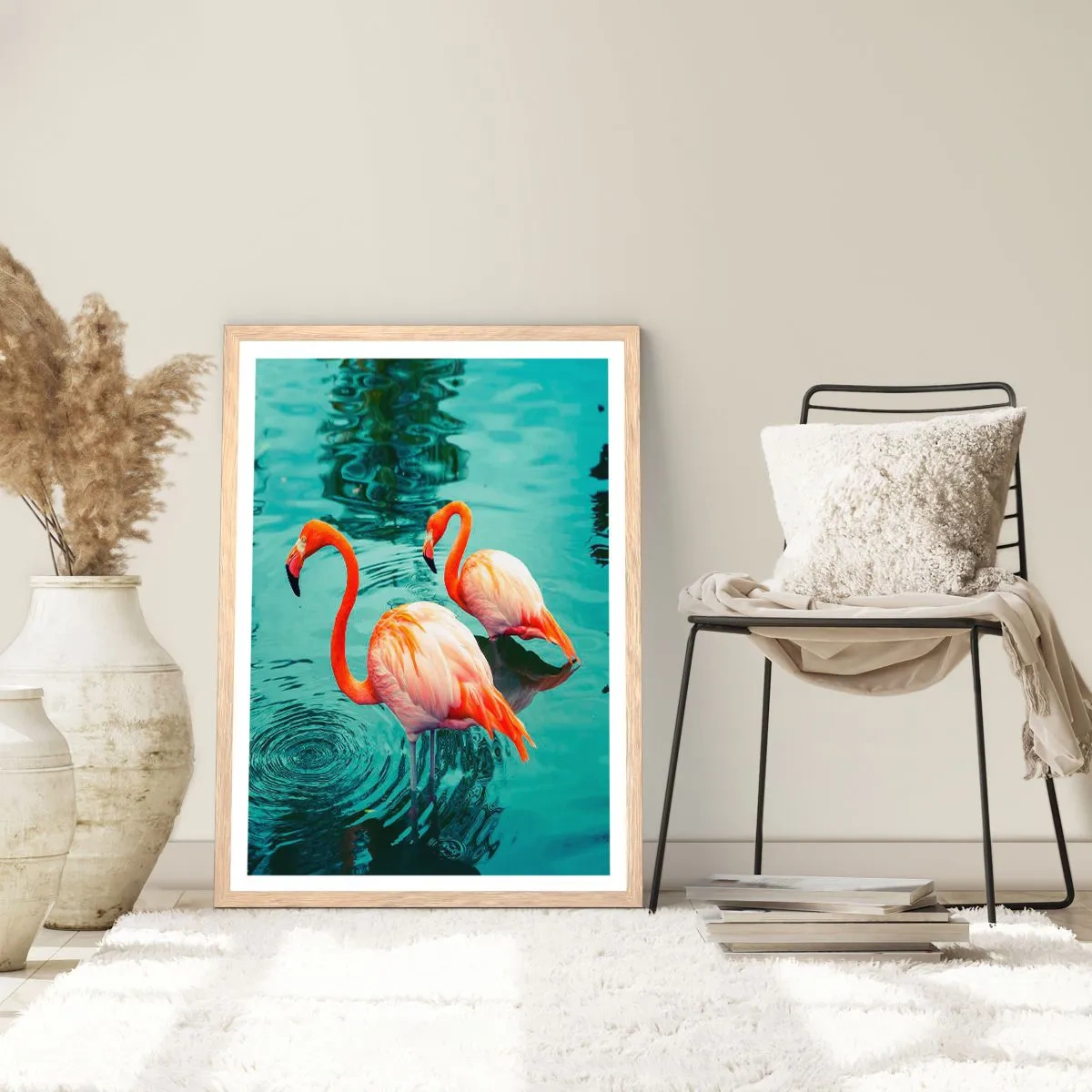 Poster în ramă de stejar deschis - Suntem bune de revistele de modă - 30x40 cm