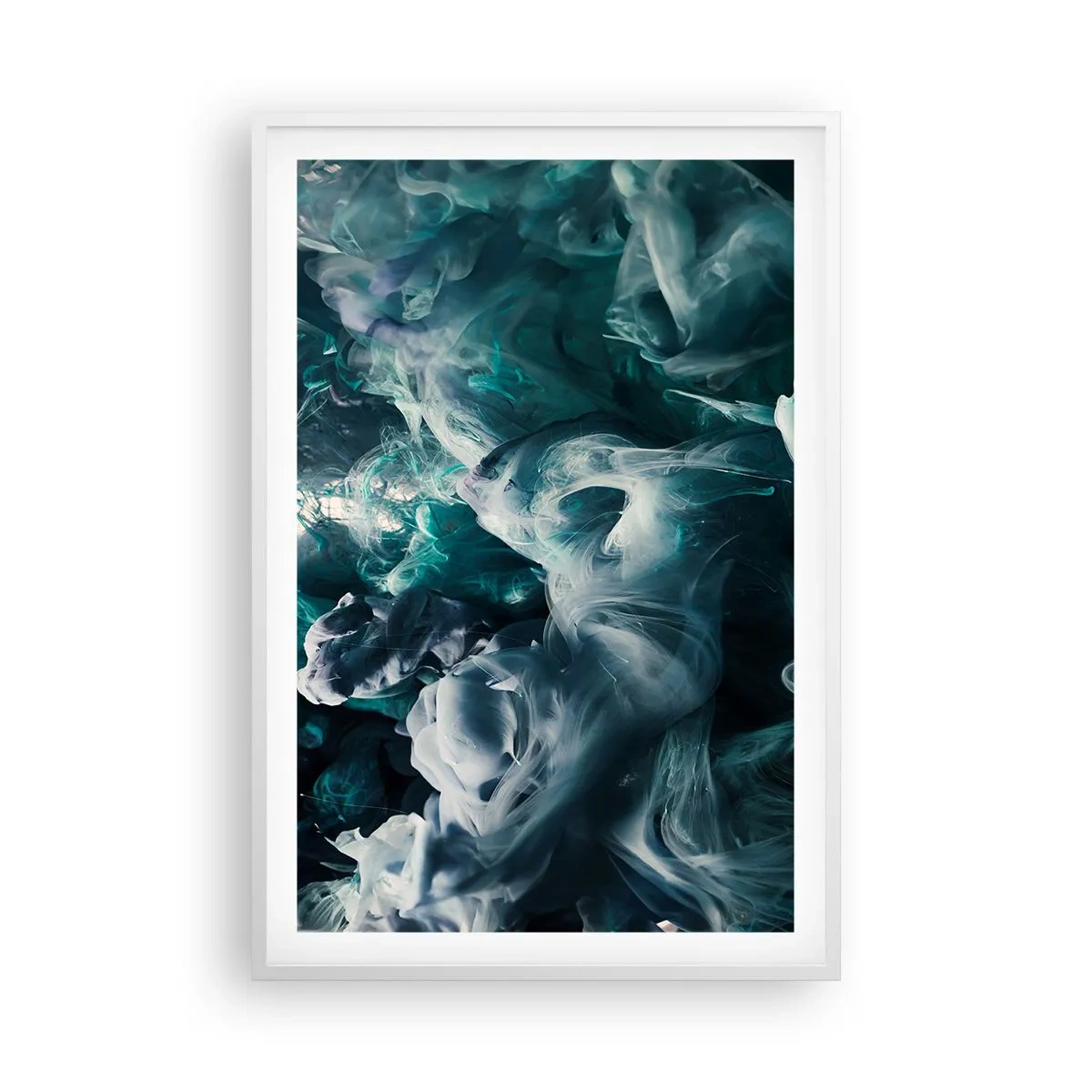 Poster în ramă albă - Mișcarea culorilor - 61x91 cm