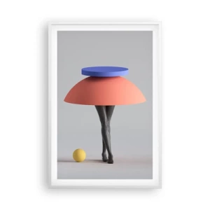 Poster în ramă albă - Compoziție suprarealistă - 61x91 cm