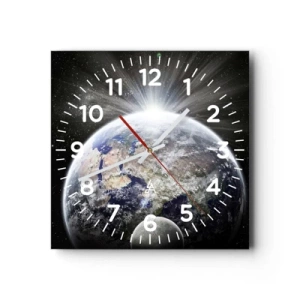 Ceas de perete - Ceas pe sticlă - În plină strălucire - 30x30 cm