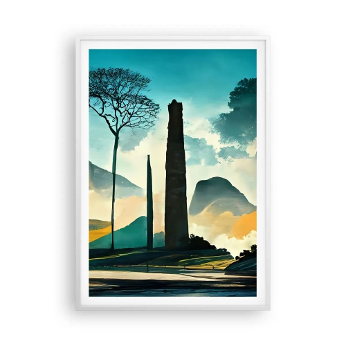 Poster în ramă albă - Din ce în ce mai sus - 70x100 cm