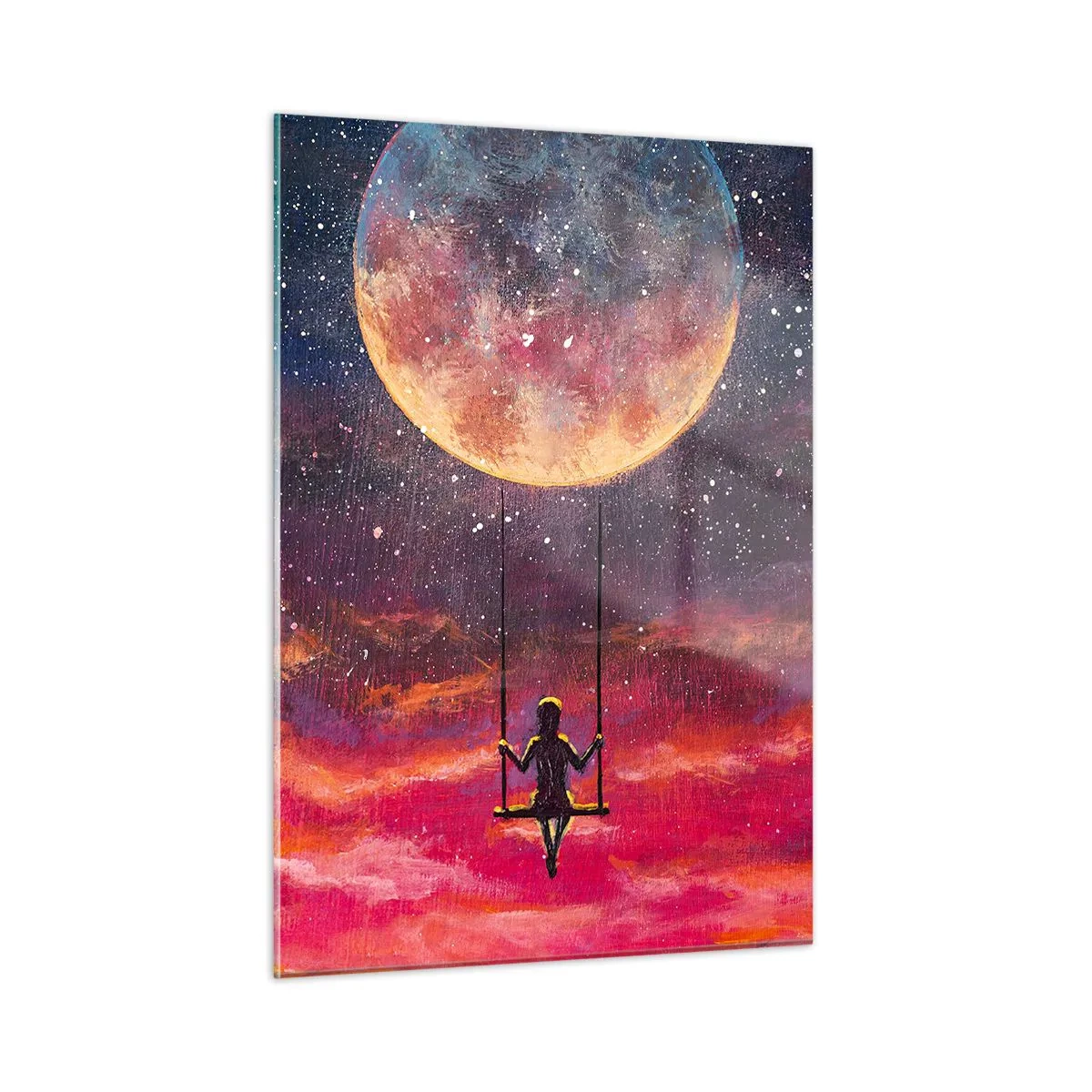 Tablou pe sticlă - Cu capul în nori - 50x70 cm