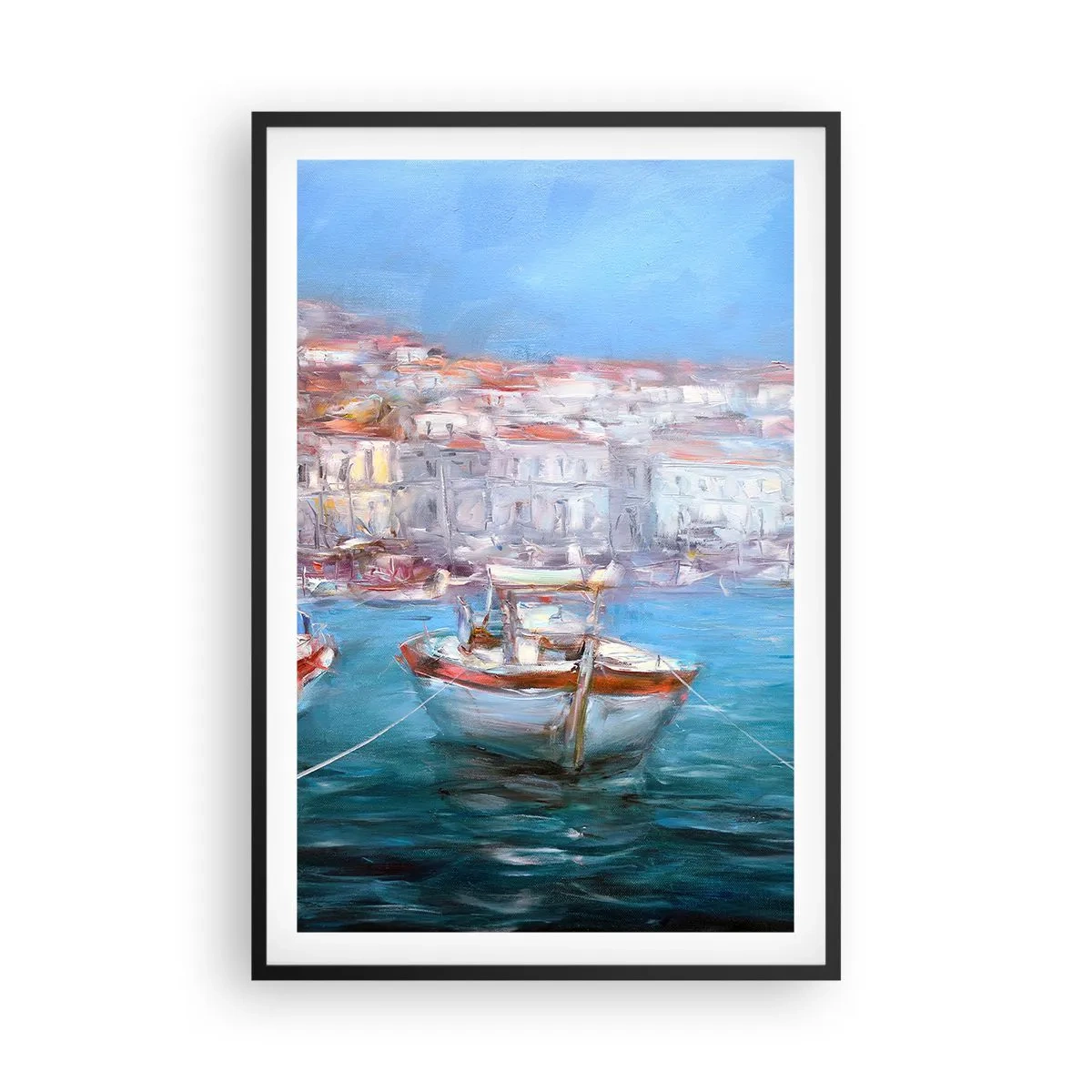 Poster în ramă neagră - Golful italian - 61x91 cm