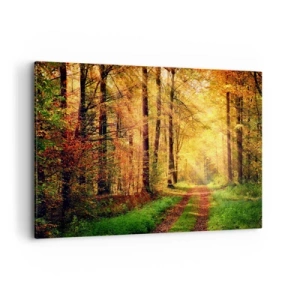 Tablou pe pânză - Tăcere de aur de pădure - 120x80 cm
